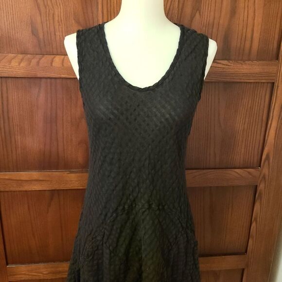 Luna Luz Tank Dress Black Linen Blend Size Small - Picture 3 of 9